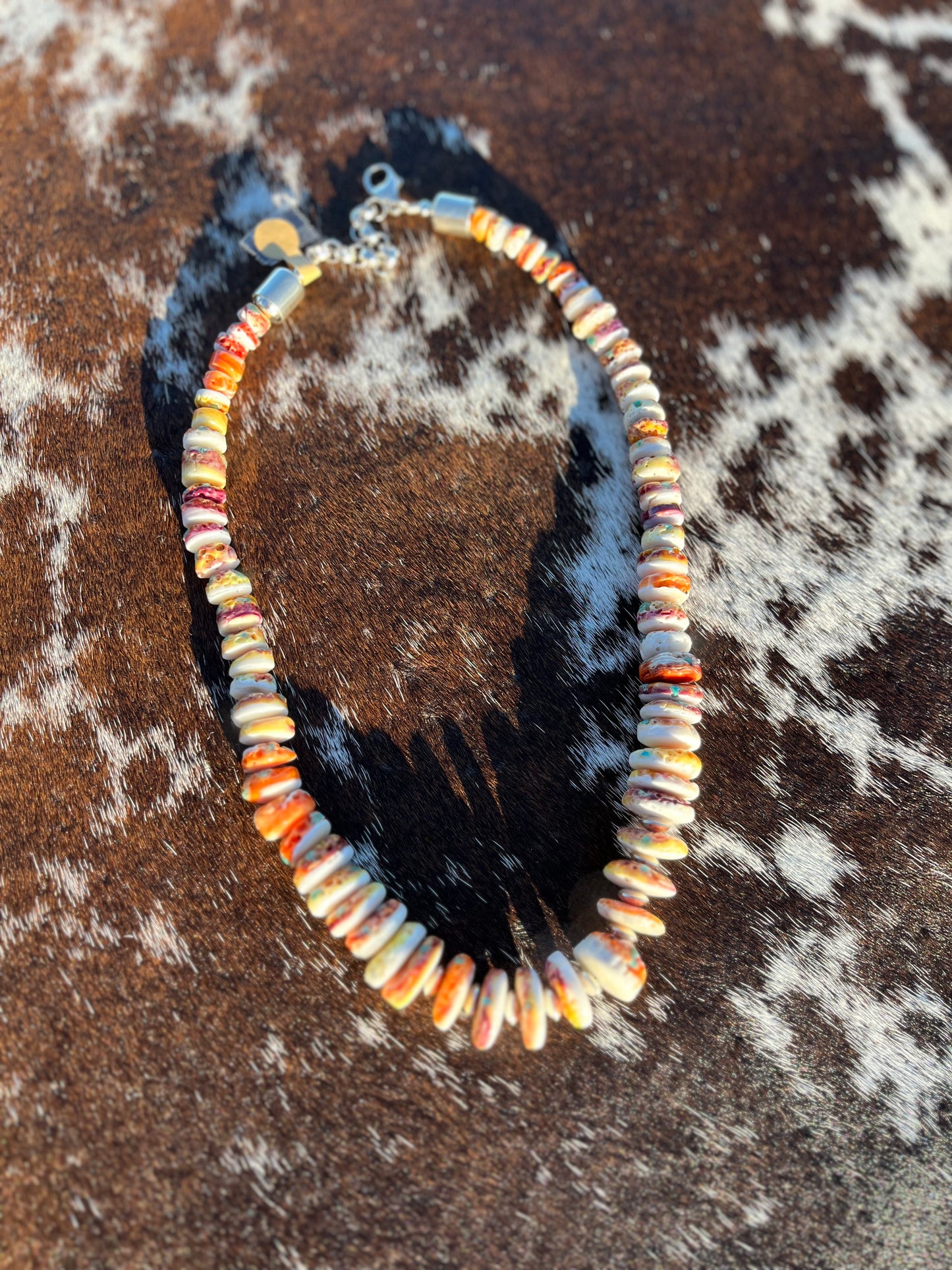 Graduated Spiny Necklace with Varied Colors