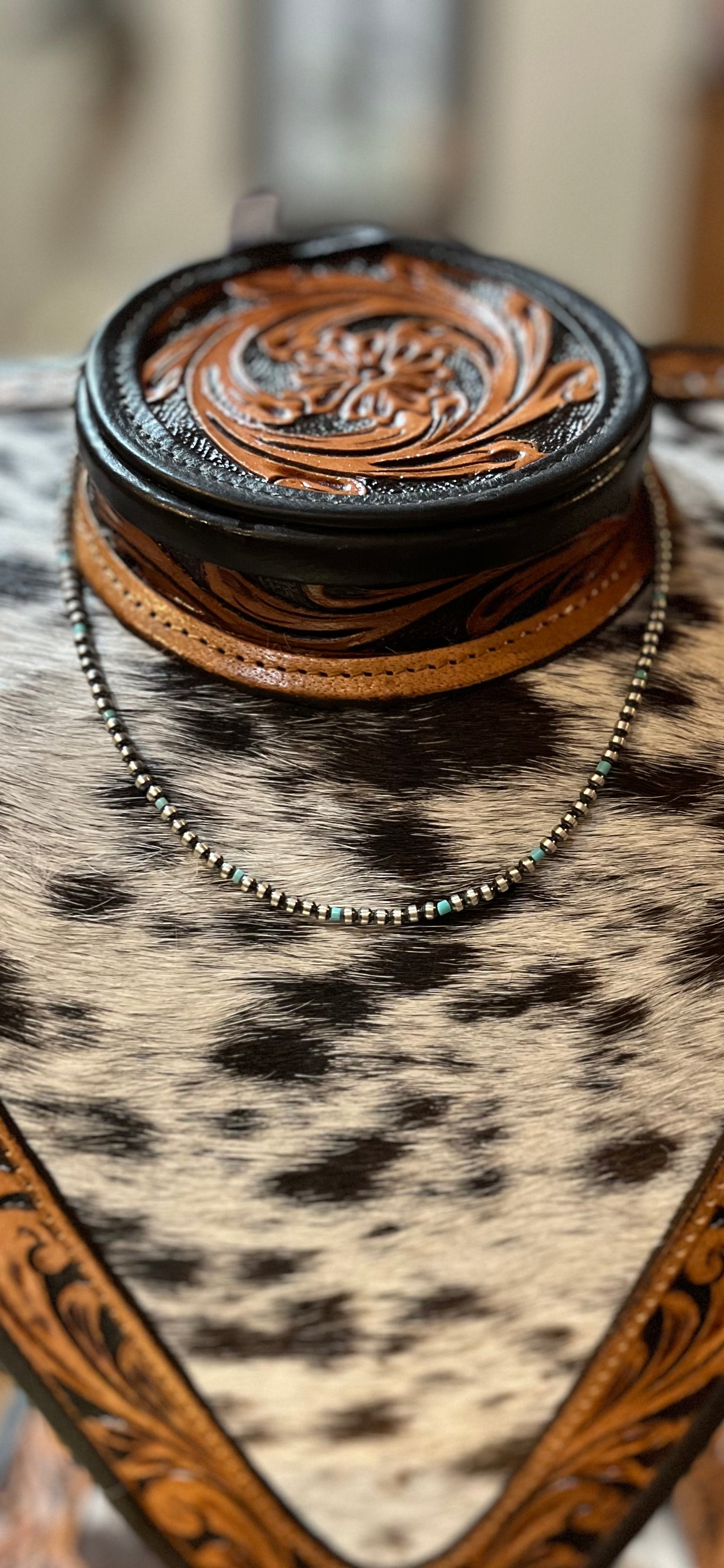 Sterling silver Pearl/turquoise necklace