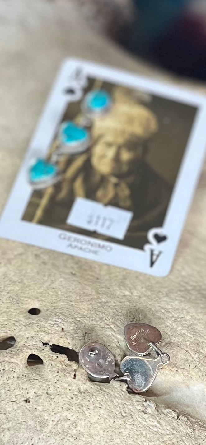 3-Stone Dangle Heart