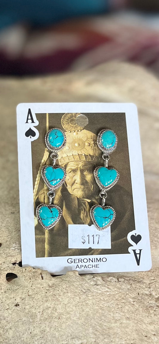 3-Stone Dangle Heart