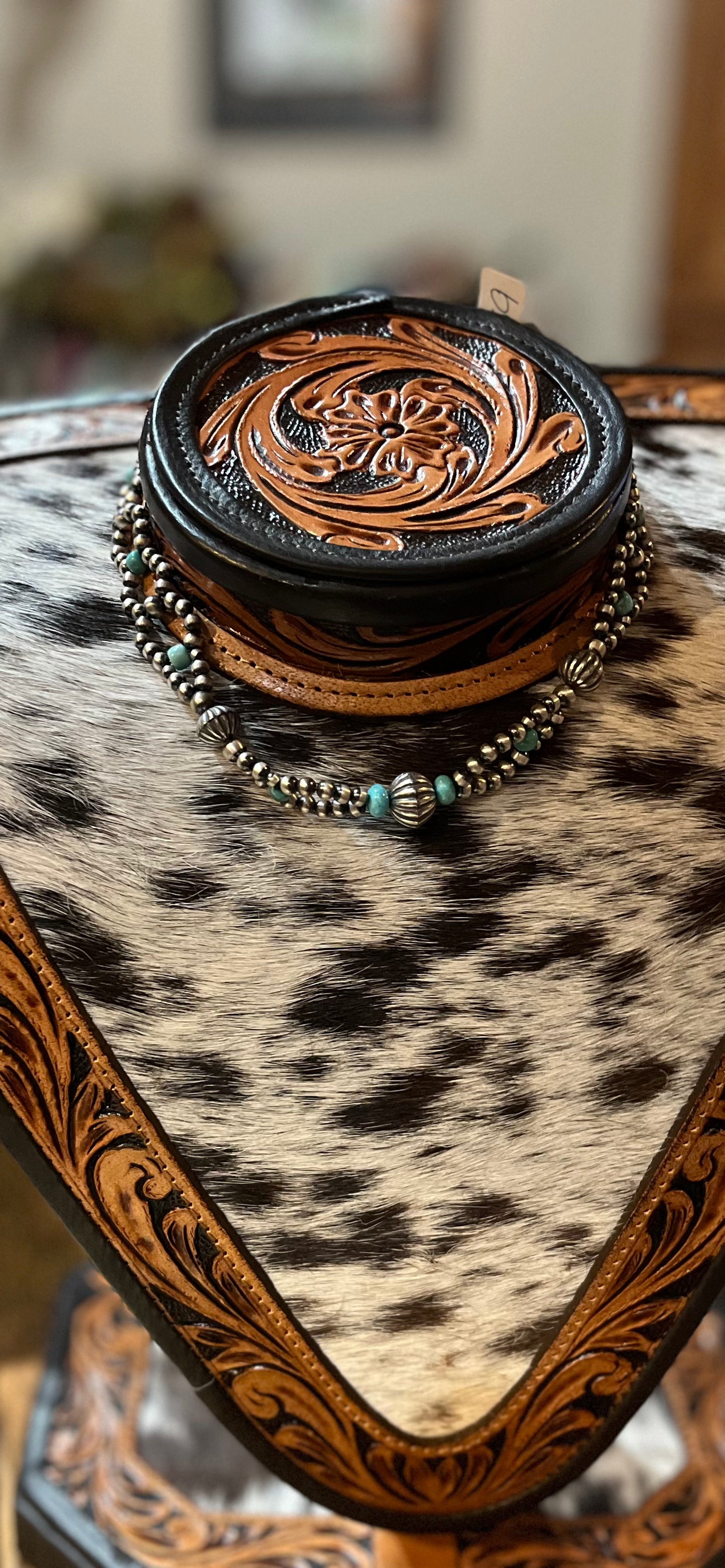Sterling Pearl Choker with Turquoise