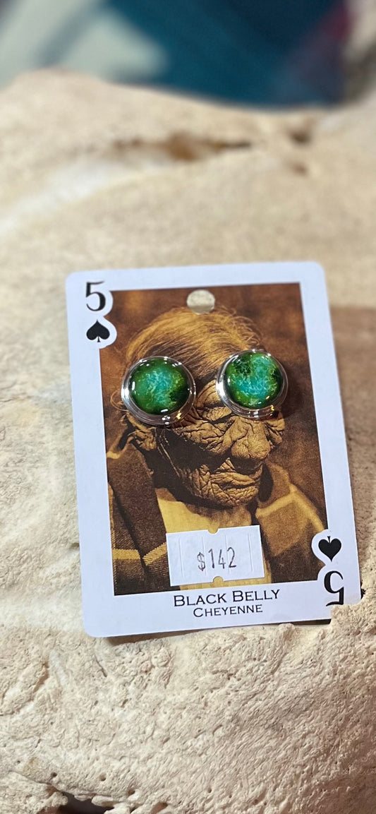 Turquoise Studs High Shine Edge *Native