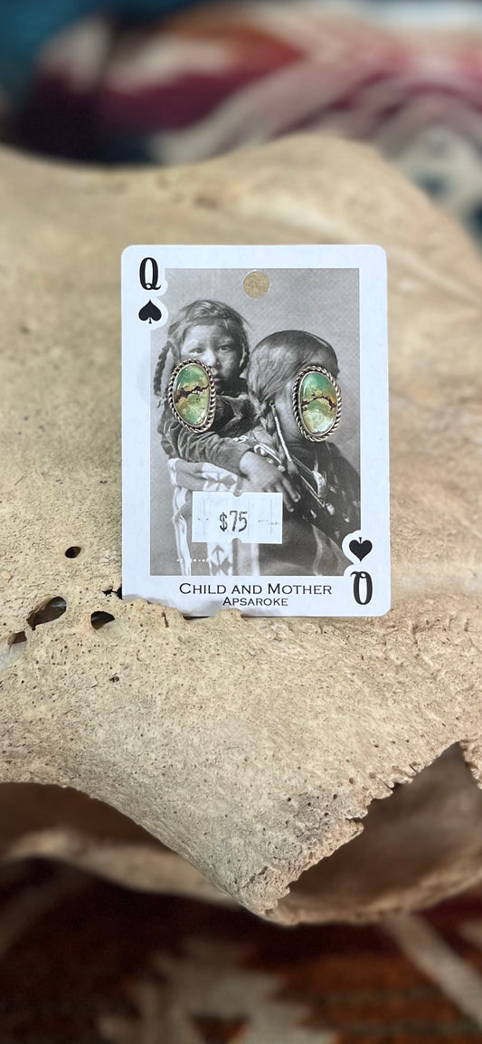 Green Turquoise Studs