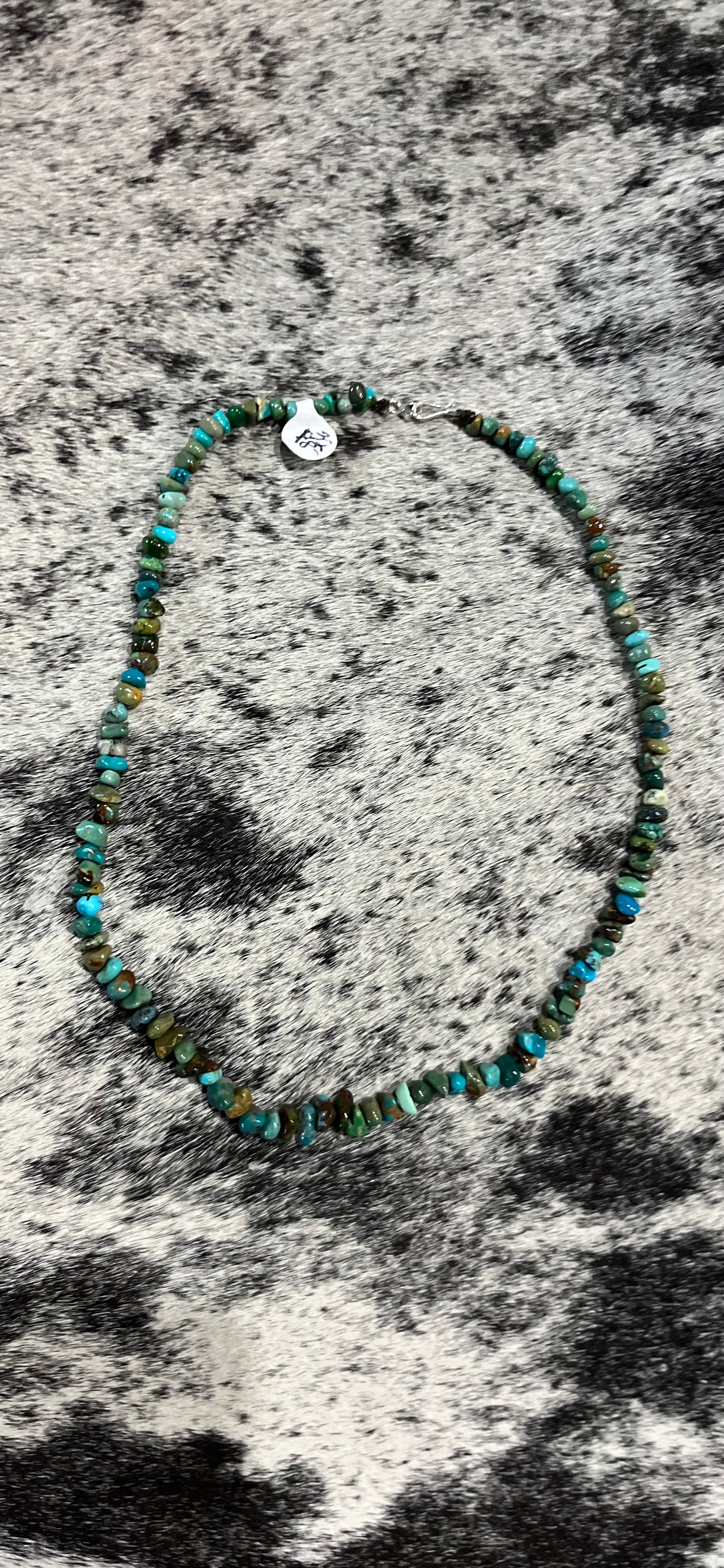 Turquoise Chip Necklace 19” Non-native