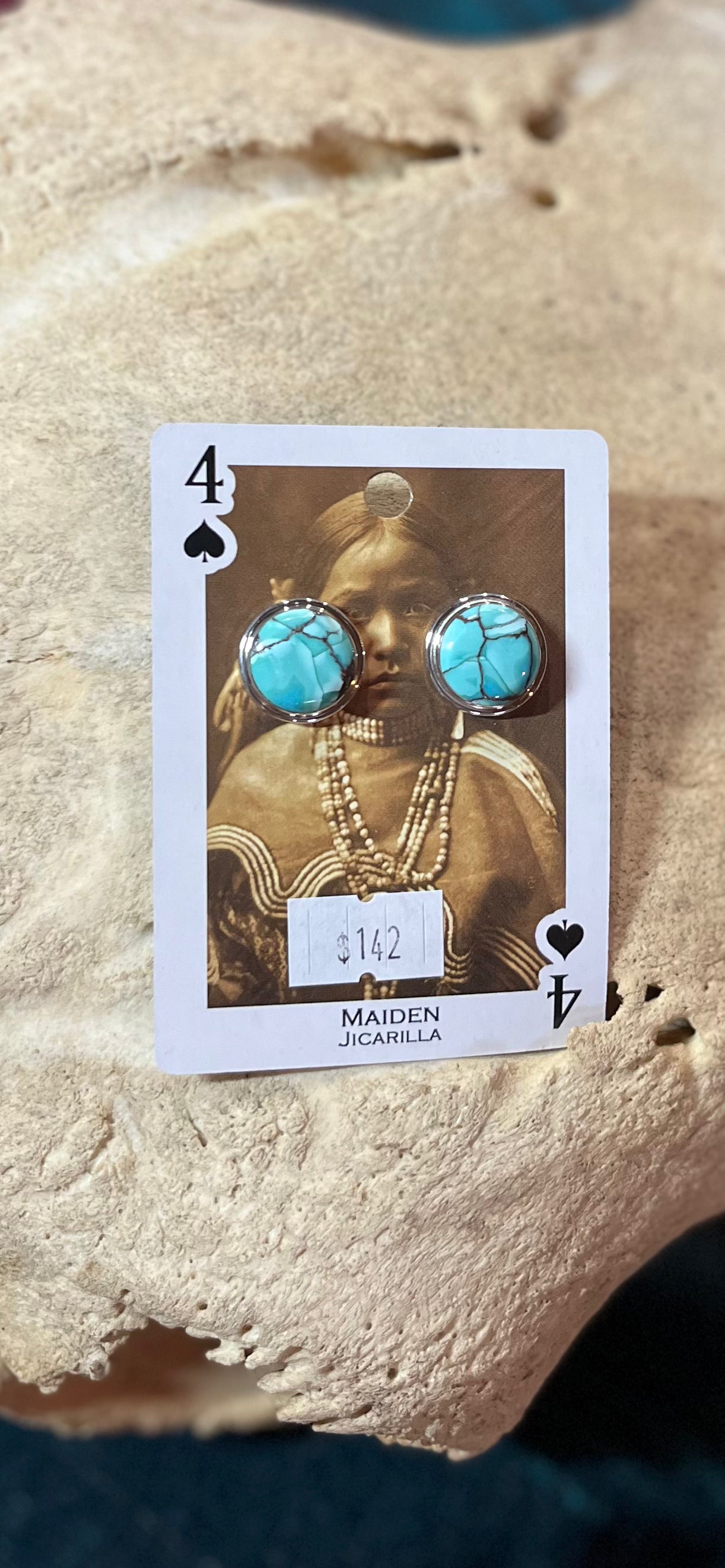 Turquoise Studs High Shine Edge *Native