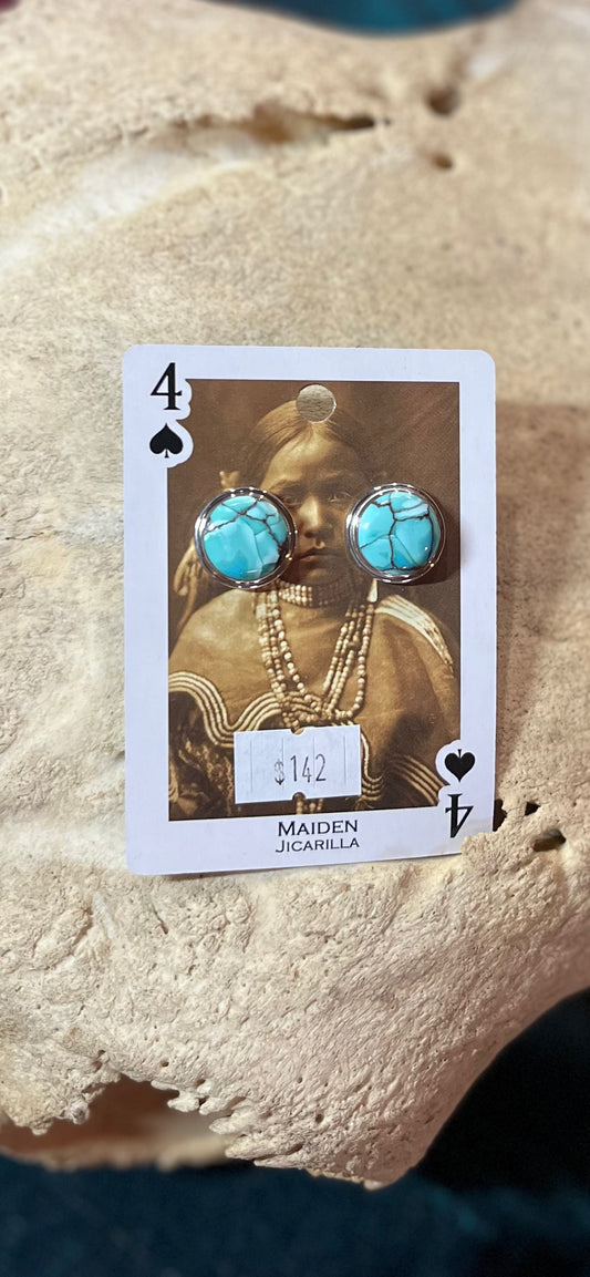 Turquoise Studs High Shine Edge *Native