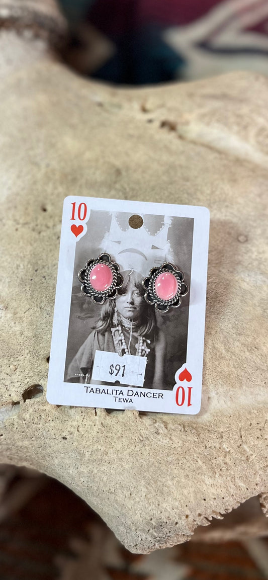 Pink Conch Studs