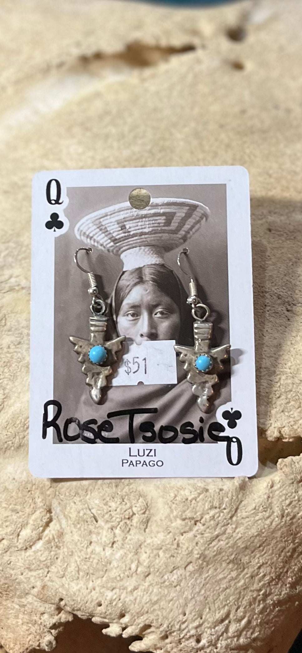 Arrowhead w/Turquoise Dangles *Native Tsosie